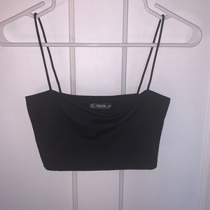 Solid slim crop Cami top- SHEIN